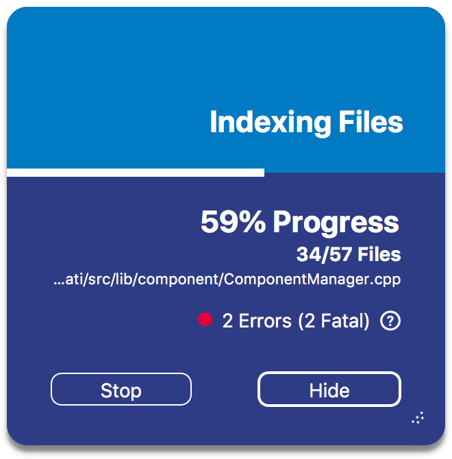Indexing Dialog