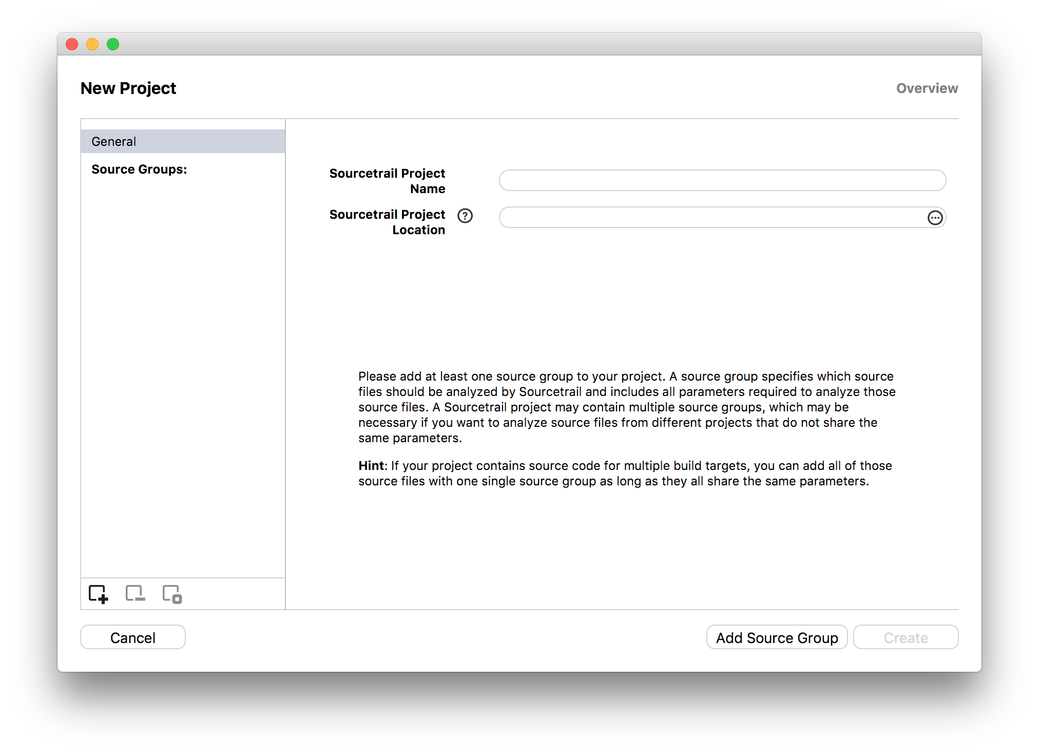 Project Setup Wizard Start