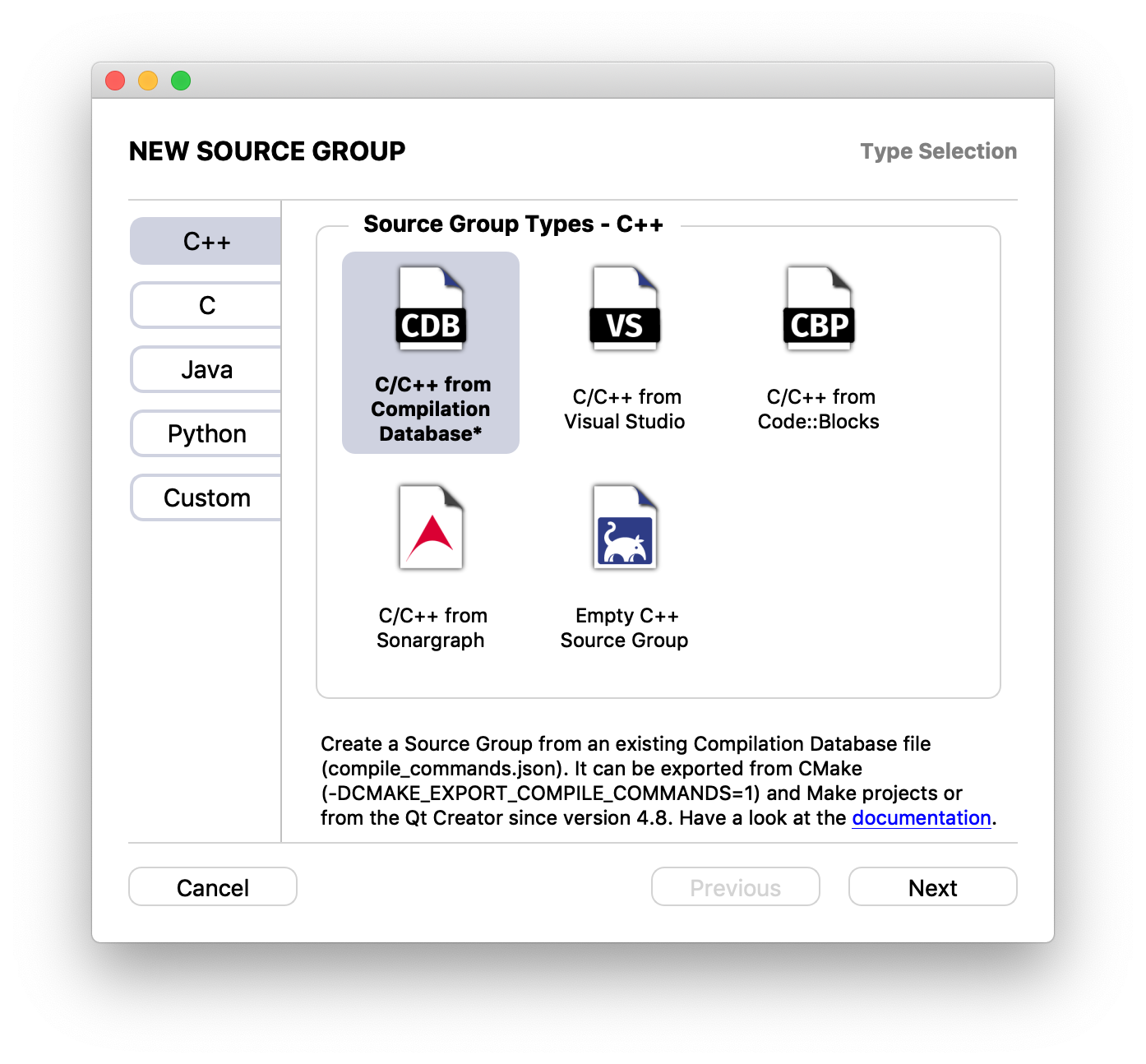 Project Setup Wizard Start CDB