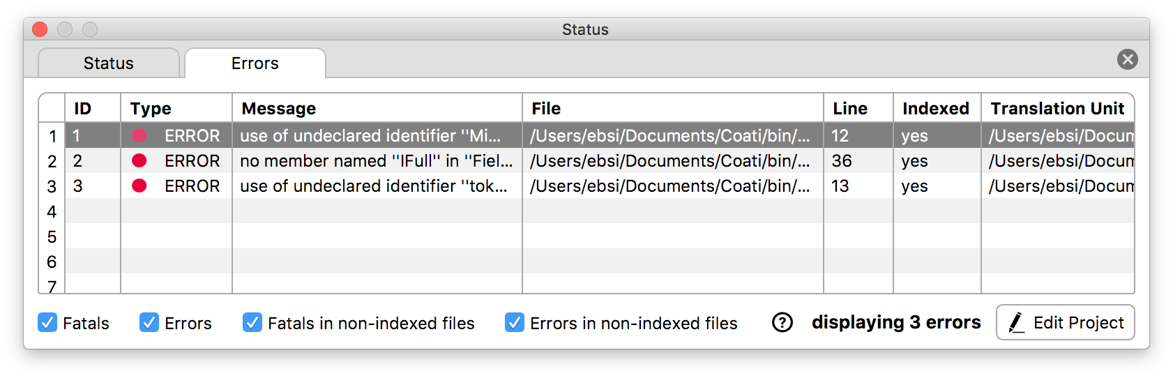 Status View Error "Status View Error"