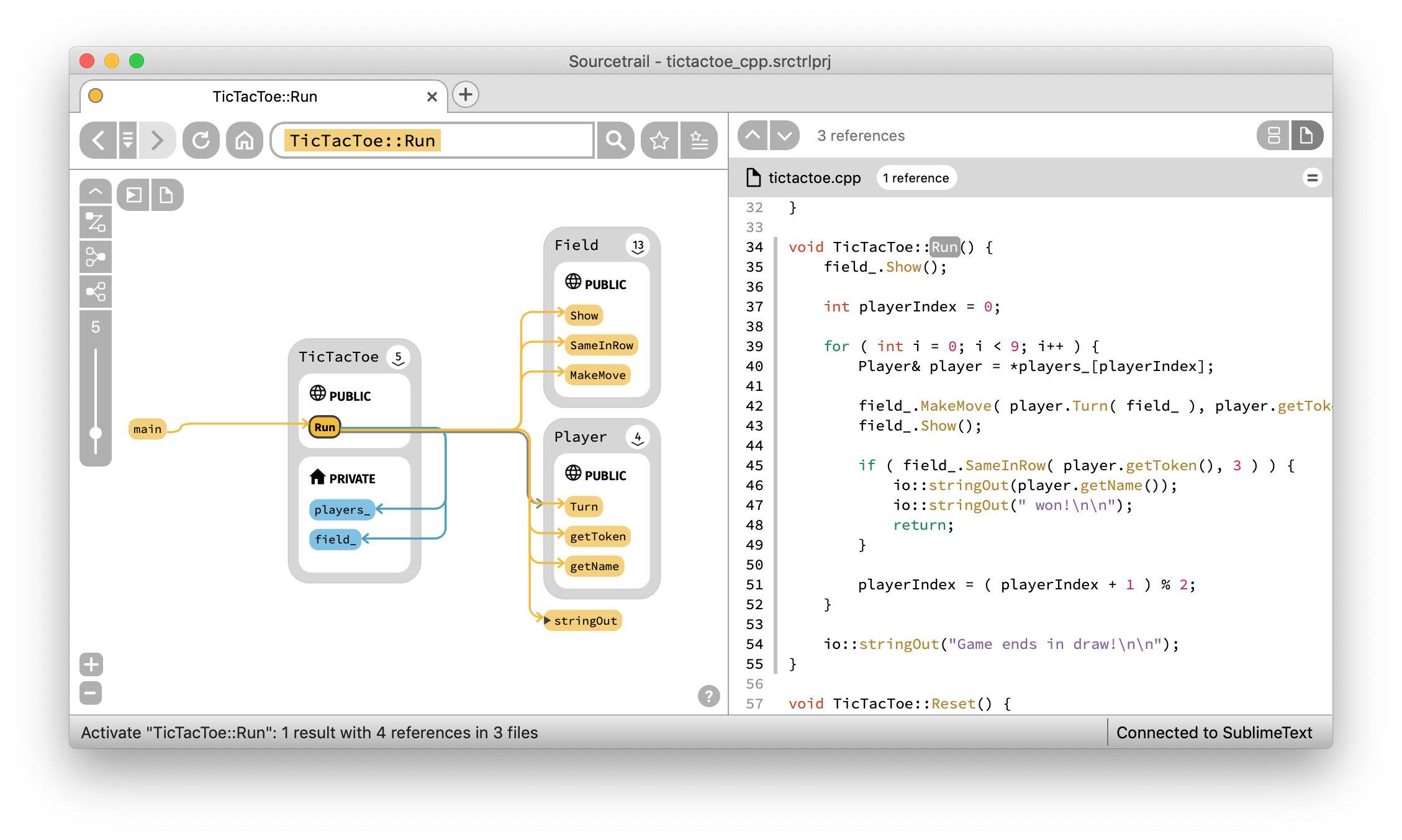 Sourcetrail User Interface "Sourcetrail User Interface"